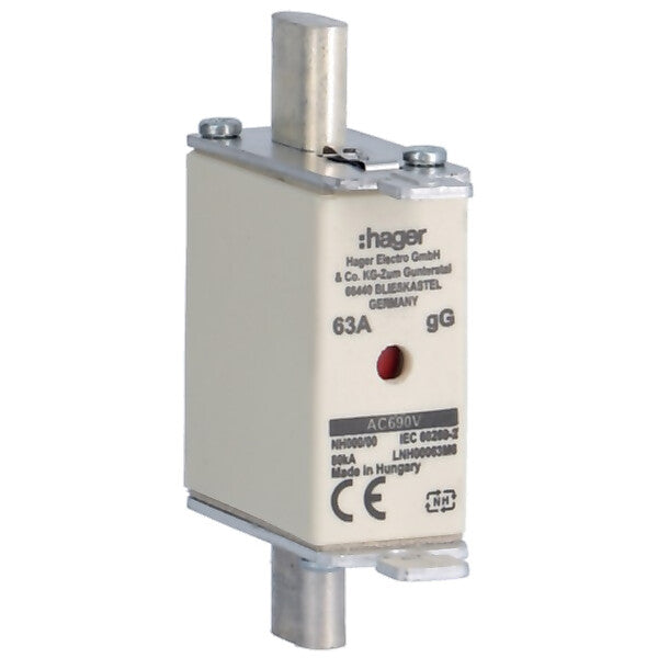 Hager NH-Sicherungseinsatz NH000 gG 690V 63A LNH00063M6